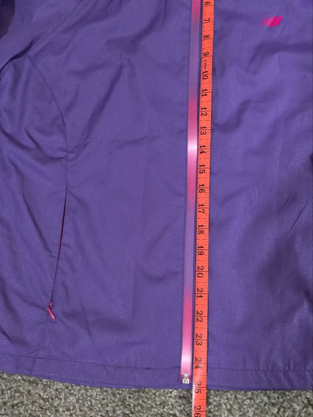 New Balance Purple Hooded Windbreaker with Pink Accents - Picture 3 of 7